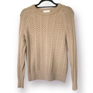 Aritzia Wilfred Arbor Merino Wool Open Knit Sweater Size S